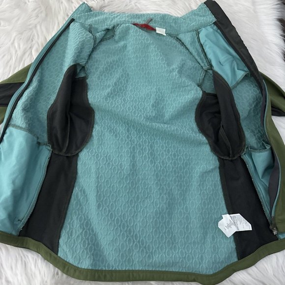 Saucony womens green athletic jacket fitted full zip size XS EUC - Picture 8 of 12